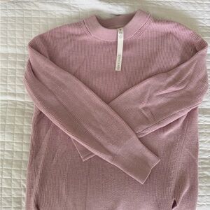 lululemon athletica Soft Pink Crew Neck Sweater